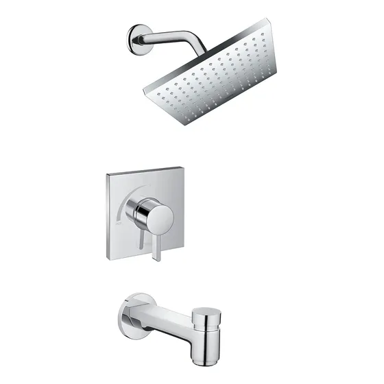 Ducha Completo Cromado Aspero Valvula Incluida 2.5 Gpm