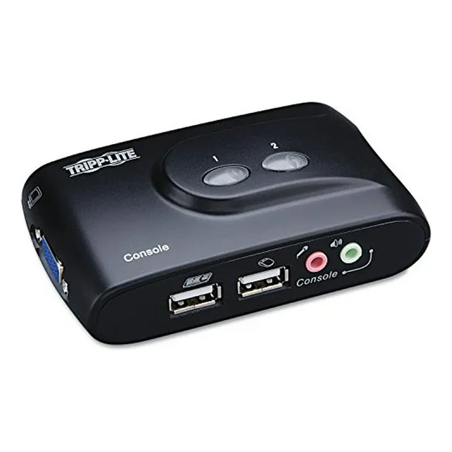 Switch Kvm Usb De 2 Puertos Con Audio Y Cables - Tripp Lite