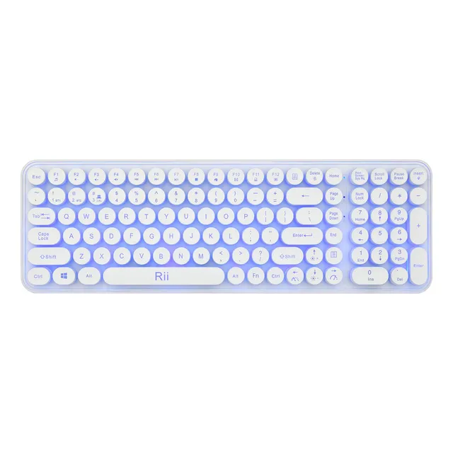 Teclado Para Juegos Rii Typewriter Style Wireless 105 Teclas