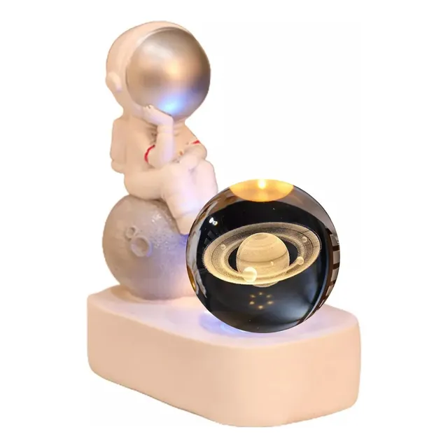 Lámpara Para Dormitorio Escritorio Esfera Diseño 3d Espacial