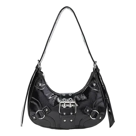 Bolsa Feminina De Ombro Baguete Pequena Festa Festival Rock