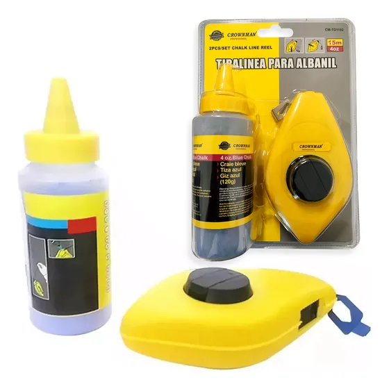 Tizador Tiralinea Con Cuerda 15 Metros Y Tiza Marcador 115g