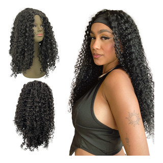 Peruca Cacheada Afro Fibra Premium Wig Com Aspecto Natural Peruca Cacheada Afro Fibra Premium Wig Com Aspecto Natural