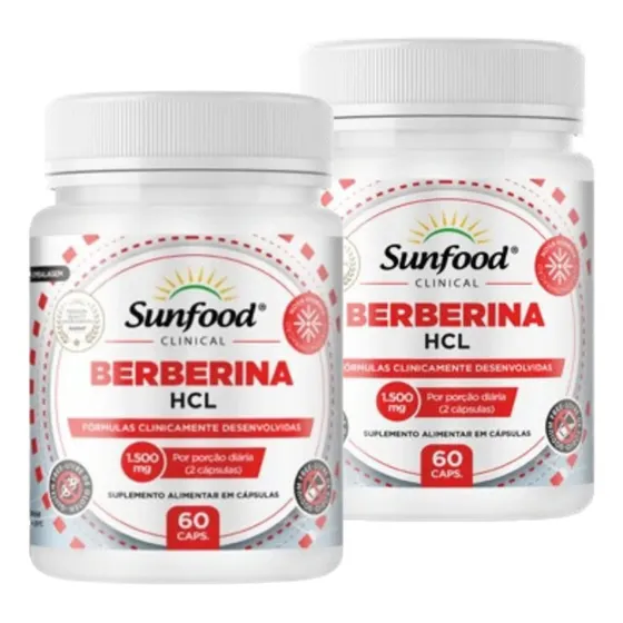 2x Berberina Hcl Berberis Vulgaris 1500mg Pura 60cap