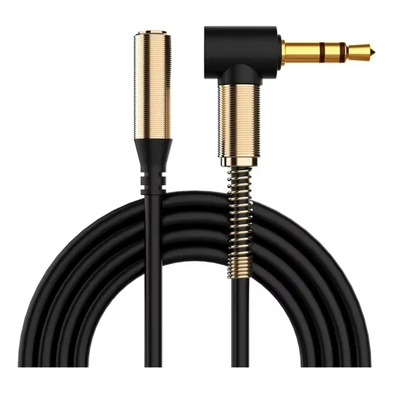 Cable Alargue Spica Macho 3,5mm En 90° A Hembra 3,5 Mm 5 Mt