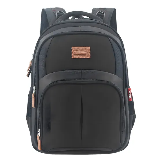 Mochila Wilson Porta Notebook Original Reforzada Con Puerto Usb Urbana Ejecutiva Unisex Color Negro 65.11112bl