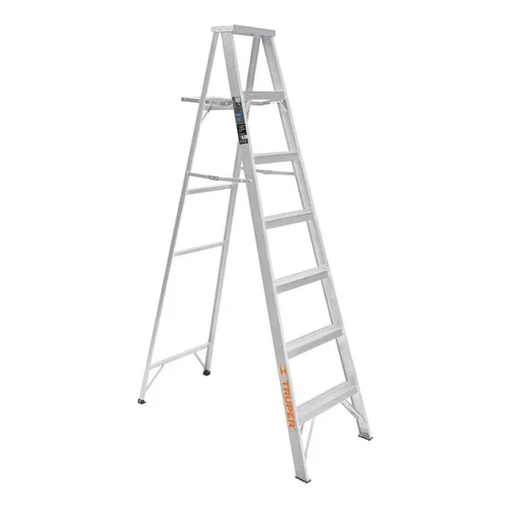Escalera De Tijera Aluminio Tipo Ll 6 Escalones 10459