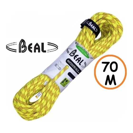 Cuerda Drisa Rapel Beal 70m 10.2mm Dinámica Escalada Rescate