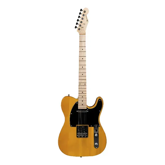 Guitarra Eletrica Telecaster Michael Slided Gm385n Amber Am Cor Âmbar Material do diapasão Bordo Orientação da mão Destro
