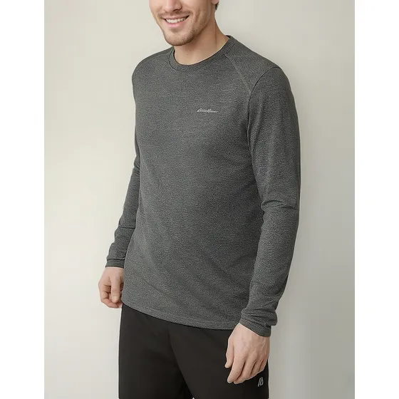 Eddie Bauer Polera Activa De Manga Larga Con Cuello Redond
