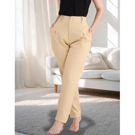 Calça Alfaiataria Feminina Social Premium Cintura Alta