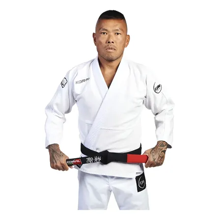 Kimono Koral Flow Trançado Jiu-jitsu Adulto Branco A0
