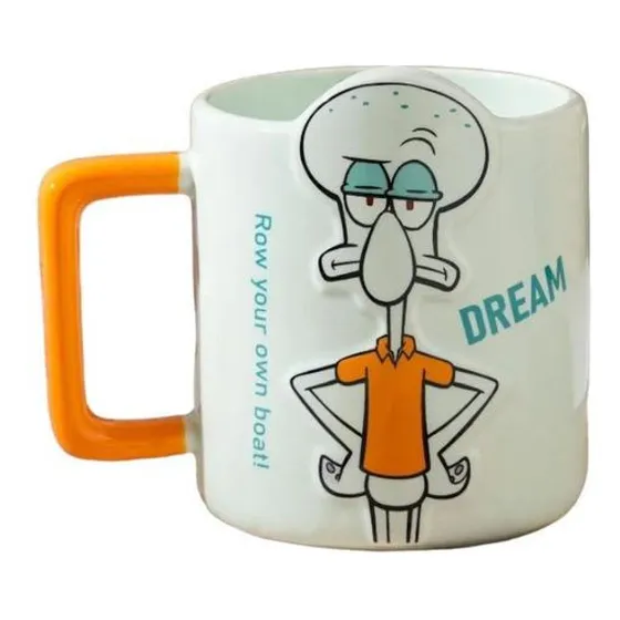 Tazón Taza Cerámica  Calamadro O Don Cangrejo Bob Esponja