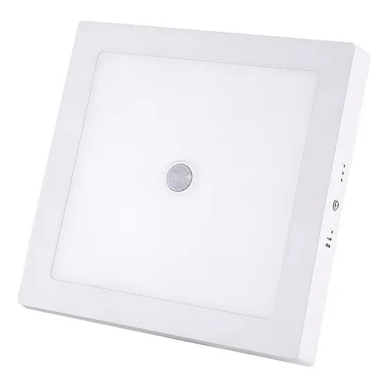 Panel Plafon Led 18w Aplicar Cuadrado Con Sensor Movimiento 