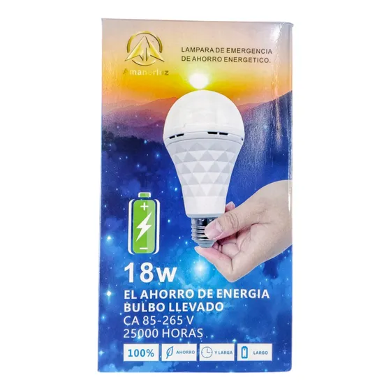 Bombillo Recargable Ahorro De Energía 18w Amanerluz