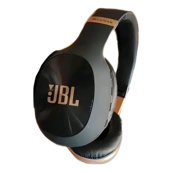 Fone De Ouvido Headphone Rádio Fm Mp3 Sem Fio Cor Preto Luz Vermelho