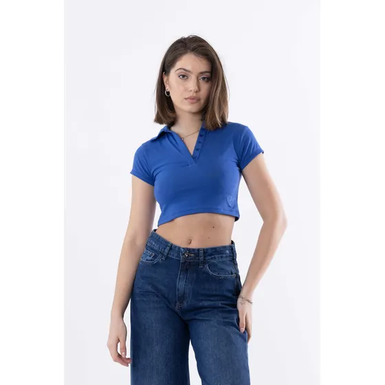 Chomba Corta Elastizada Polo Varios Colores Mujer Scombro