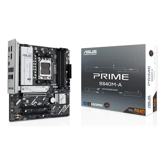 Motherboard Asus Prime B840m-a Amd Am5 Ddr5 Color Gris