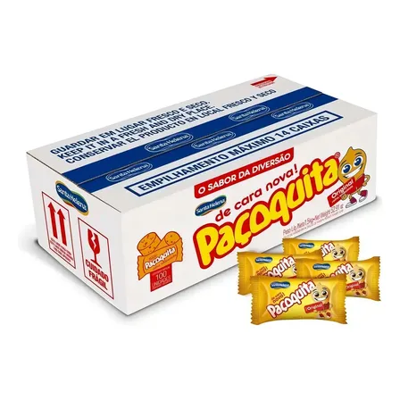 Paçoca Paçoquita Rolha Caixa 100 Unidades Para FESTAS!!