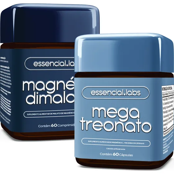 KIT MAGNÉSIO DIMALATO - 60 comprimidos + MEGA TREONATO - 60 cápsulas