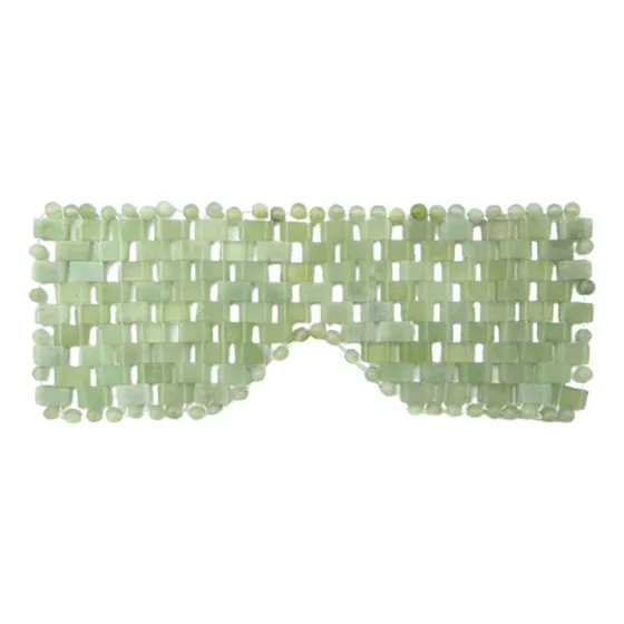 Para C Máscara De Olhos De Pedra Natural De Jade E
