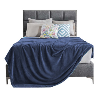 Suave Cobertor Queen Size Frazada Invernal Polar Fleece Azul Suave Cobertor Queen Size Frazada Invernal Polar Fleece Azul