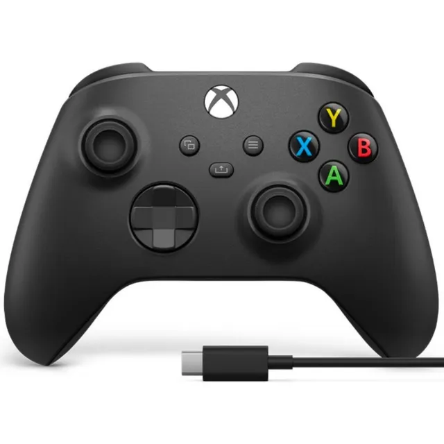 Joystick Control Xbox Inalambrico Negro + Cable Usb-c