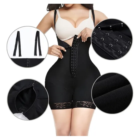 Fajas Colombianas Body Shaper Cremallera Open Bust Body