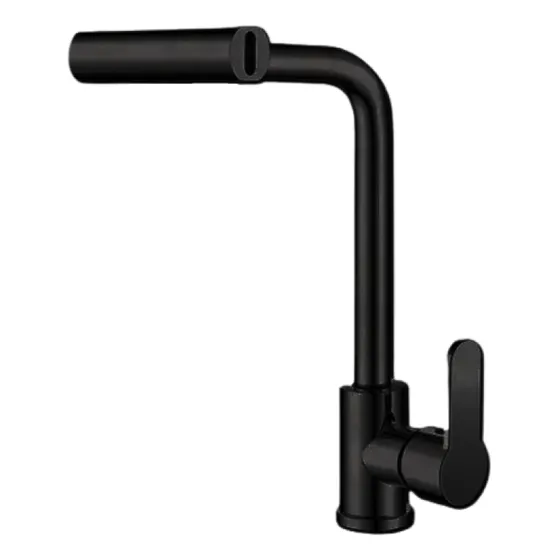 Llave De Fregadero Extraible 3 Salida De Agua Negro Mate Gs