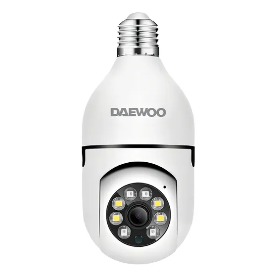 Camara Ip Seguridad Hogar Foco Wifi Ptz Daewoo Di-sc004 Color Blanco
