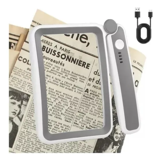 Lupa Recargable De 4veces Para Lectura, Con 10 Luces Led