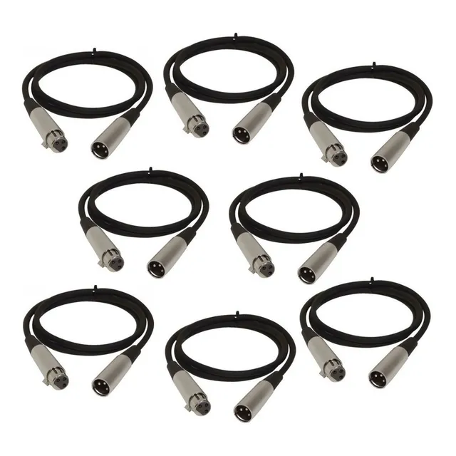 Paquete 8 Cable Dmx Xlr Jack Canon A Canon 1m Dmx Cables
