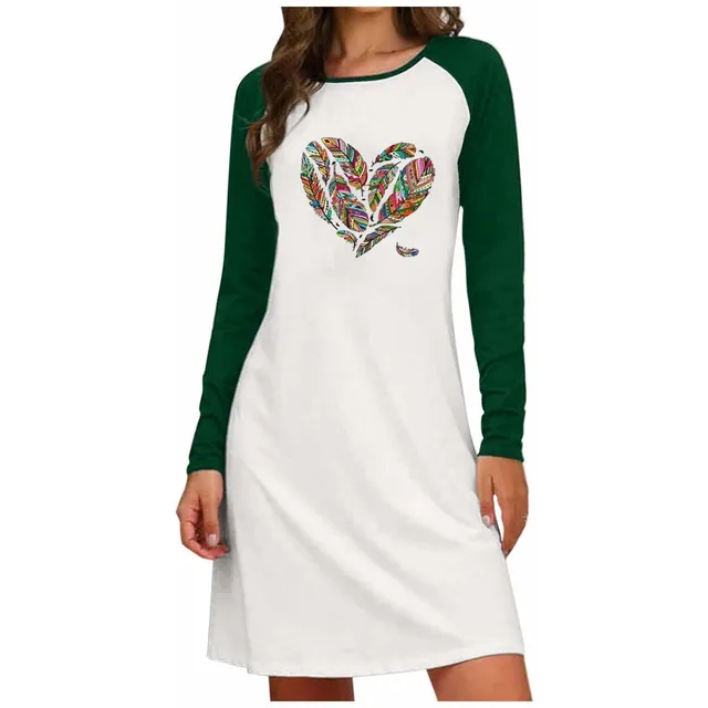 Bmisegm Vestido Para Dia San Valentin Largo Estampado Mujer