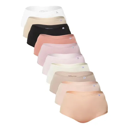 Kit Com 10 Calcinhas Feminina Calça Larga Microfibra Delrio Nature, Preto, Branco, Romancr, Mousse, Quartzo, Algodão Doce, Make, Rosa Liso Gg
