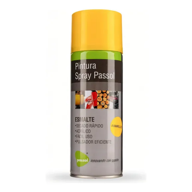 Pintura En Spray Secado Rápido Amarillo 400ml Passol