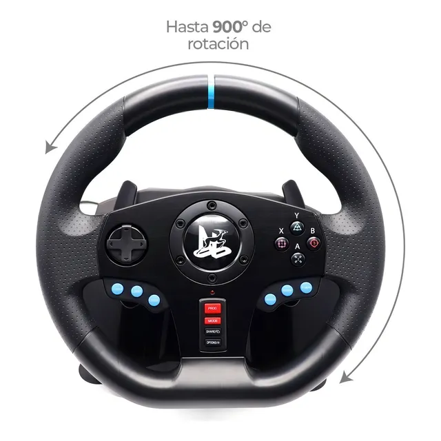 Timón Y Pedales Volante Nanica Station Tuns-022 Pc Xbox Ps4 Color Negro  JYR  TUNS-022