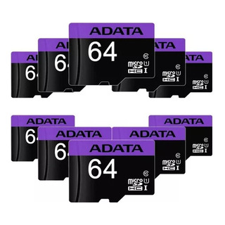 Kit 10 Tarjeta Memoria Sd 64gb Adata Ausdx64guicl10-ra1 Kit 10 Tarjeta Memoria Sd 64gb Adata Ausdx64guicl10-ra1