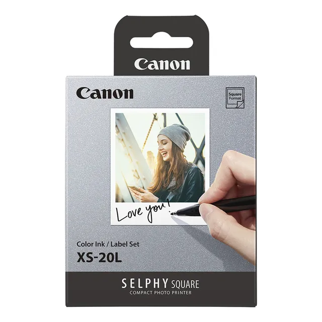 Paquete 20 Hojas Papel Canon Xs-20l Impresión Selphy 2.7x2.7 Color Blanco