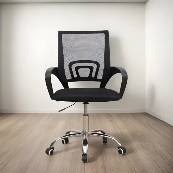 Silla de escritorio EshopAngie 1223 ergonómica negra con tapizado de malla