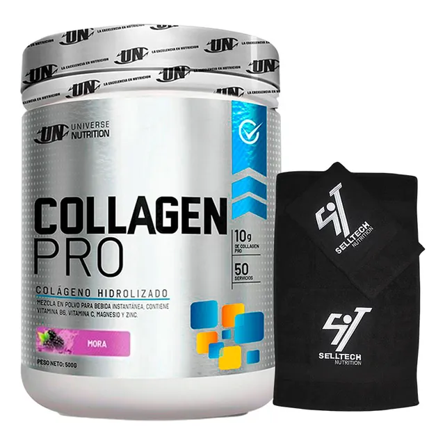 Colágeno Universe Nutrition Collagen Pro 500gr Mora+toalla