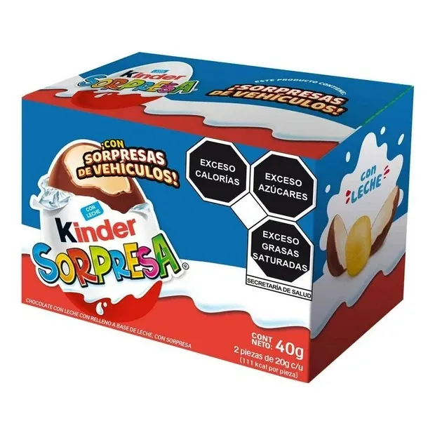 Chocolate Huevo Kinder Sopresa Niño con 2 piezas de 20g