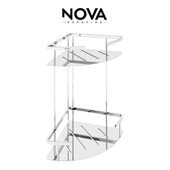 Nova Rejilla Repisa Baño Cromada Esquinera Nvacc0065