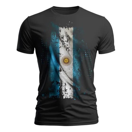Remera Bandera Argentina,escudos Partrios , 100% Algodón