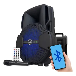 Caixa De Som Grande Potente 2000w Com Microfone + Controle Caixa De Som Grande Potente 2000w Com Microfone + Controle