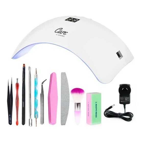 Cabina de uñas care by Gadnic 48w lampara 48w y kit completo blanco semipermanentes gel manos pies
