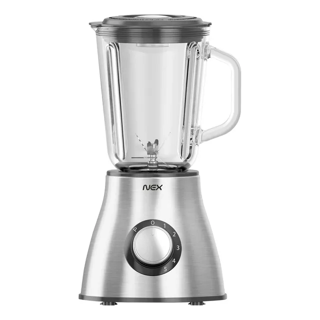 Licuadora Nex 1.5 Litros Acero Inoxidable 5 Velocidades Plateado