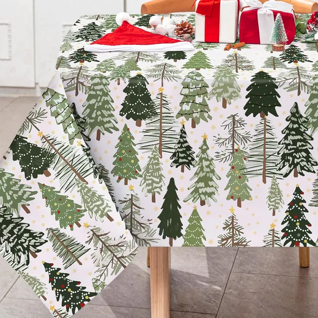 Mantel De Navidad Verde Árbol De Navidad, Cubre Mesa, ...