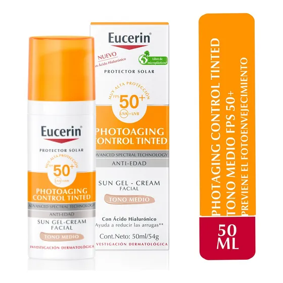 Protector Solar Facial Antiedad Photoacting FPS 50+ 50ml Eucerin
