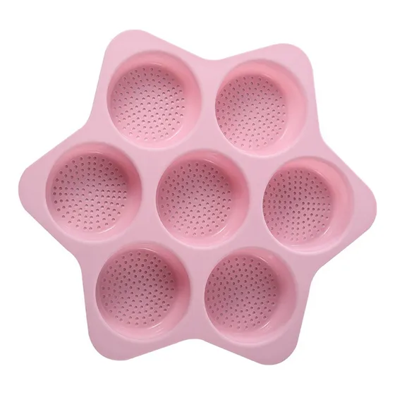 Molde De Pão De Hambúrguer De Silicone Com 7 Cavidades, Form