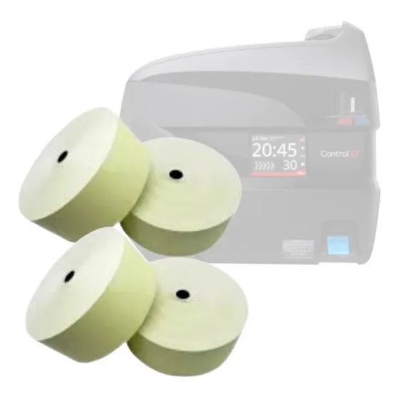 Kit Bobina Térmica Relógio Ponto Control Id 300m X 57mm 4und Cor Amarelo